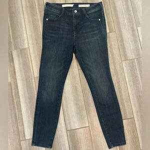 Pilcro & The Letterpress skinny jeans, high rise, dark wash, size 30
